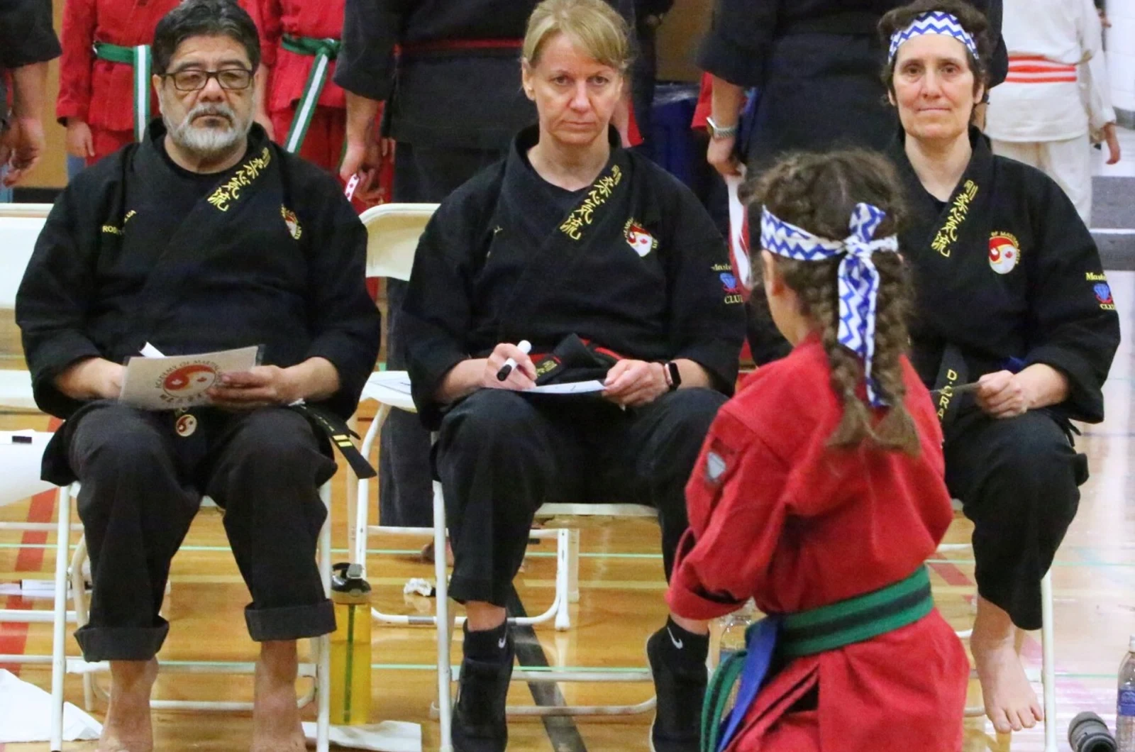 Child building coordination in martial arts